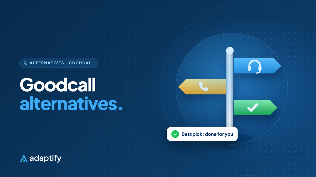 Goodcall alternatives illustration: answering options with the top choice checked
