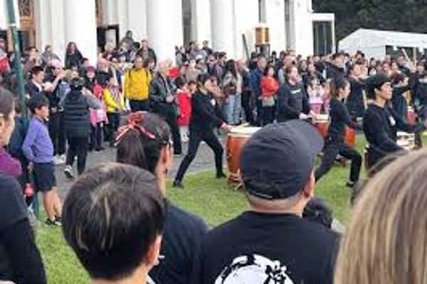 Wadaiko performance at Melbourne Japan