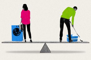 partners splitting chores