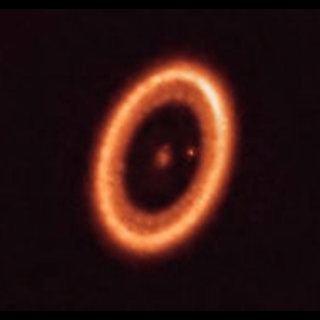 moon-forming disc outside solar system