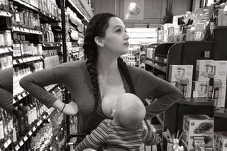 openly breastfeeding in public