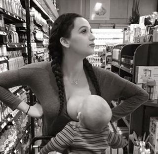 openly breastfeeding in public