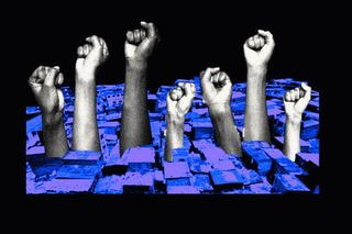 dharavi residents protest adani redevelopment