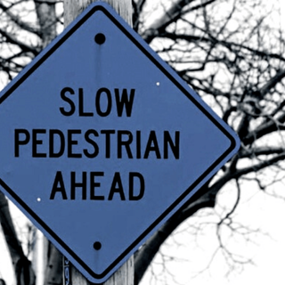walking behind slow people