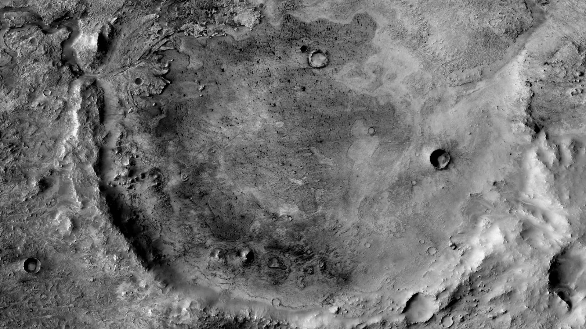 martian crater ancient lake