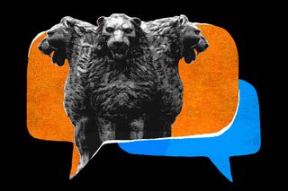 national emblem lions angry