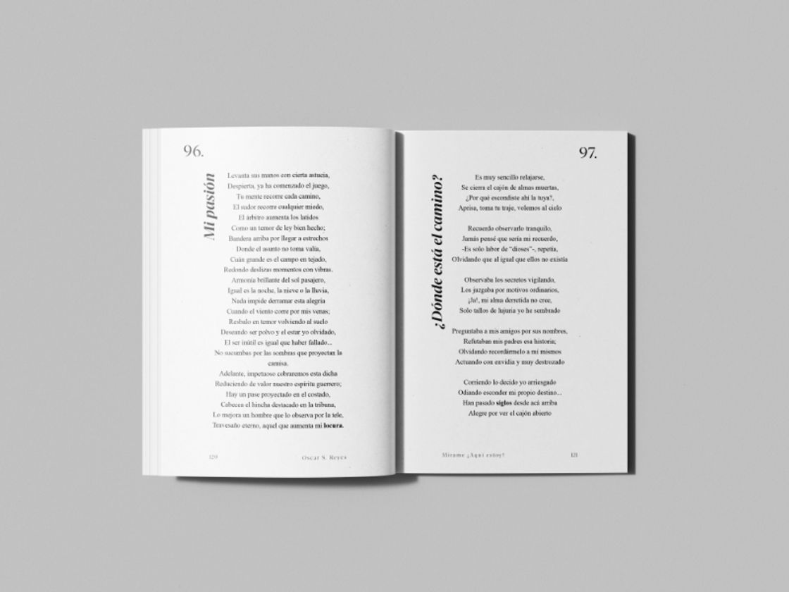 Mírame, aquí estoy - mockup