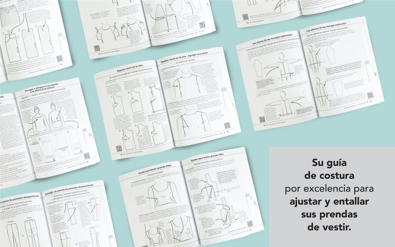 El libro de ajustes para patrones de costura - mockup