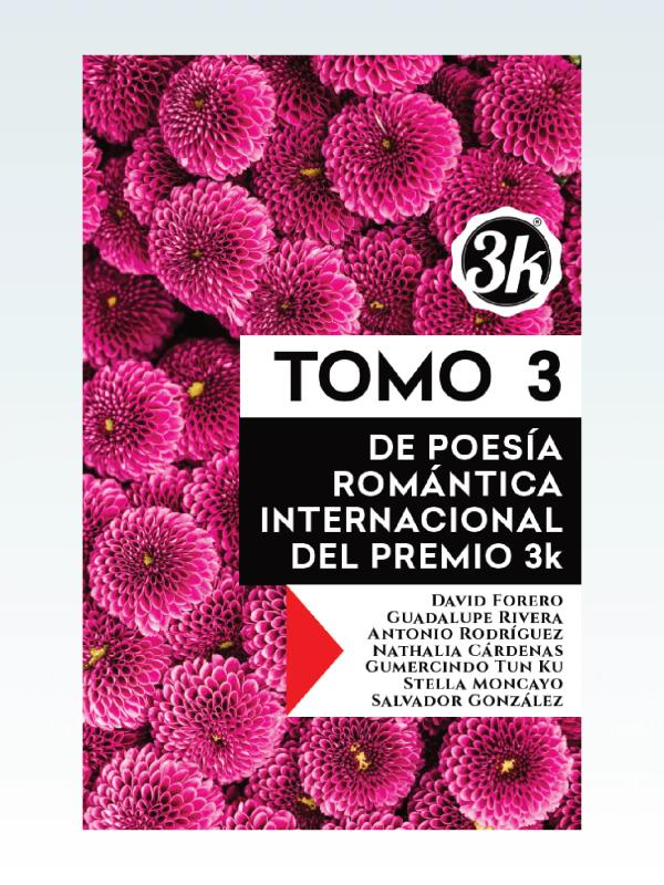 Portada de Tomo 3 de Poesía Romántica Internacional del Premio 3k