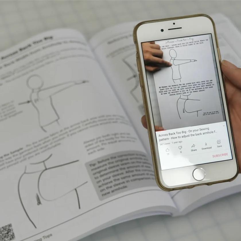 El libro de ajustes para patrones de costura - mockup
