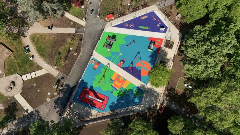 Newly Installed Playground In Belgrade