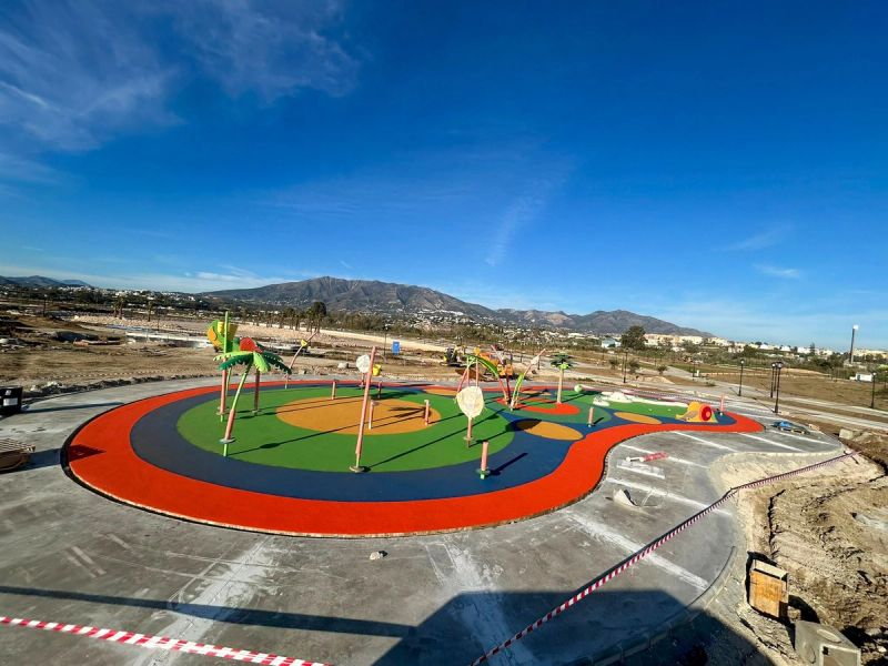 Vibrant Splash Park In Mijas