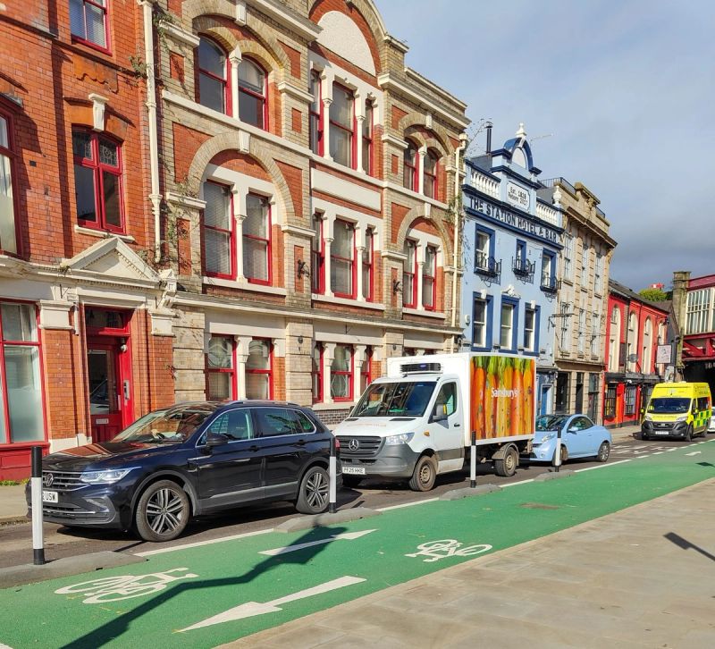 Protected Cycle Lane in Shrewsbury