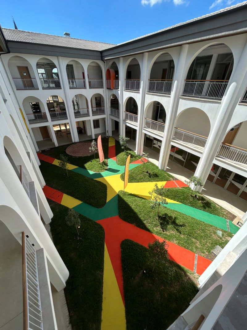 Vibrant Courtyard Transformation at New Heights School