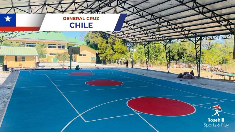 Vibrant New Basketball Court