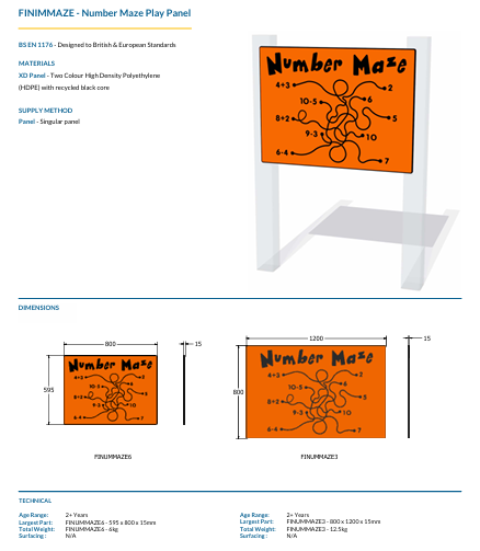 Number Maze Play Panel Specification