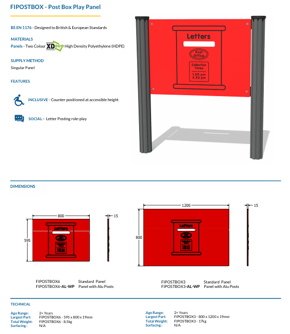 Post Box Play Panel Specification
