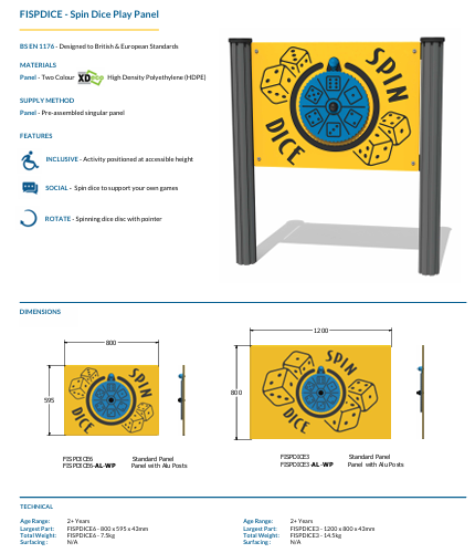 Spin Dice Play Panel Specification