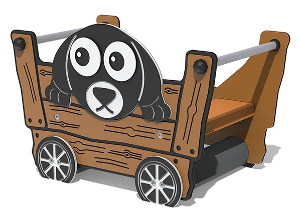 Tractor Trailer with Dog