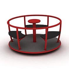 Tornado with 4 seats, Ø165 cm, red/grey