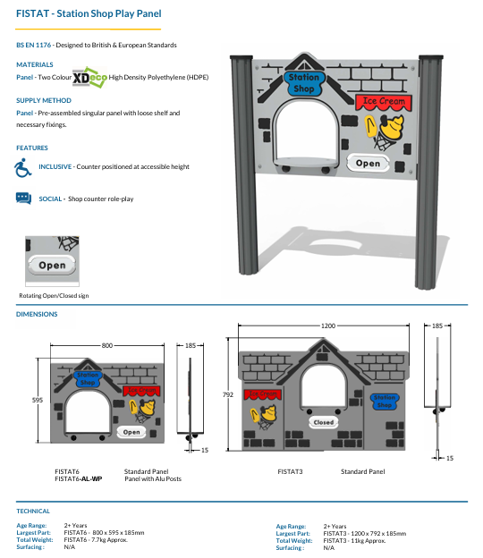 Station Shop Play Panel Specification