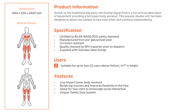 Double Squat Push Specification