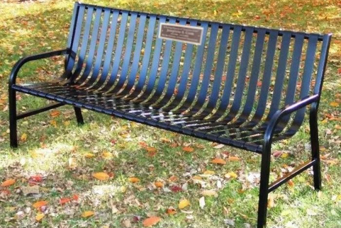 Metal memorial benches