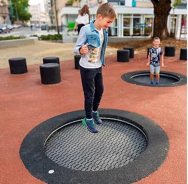 Round In ground Trampolines 