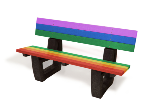 Recycled plastic benches 
