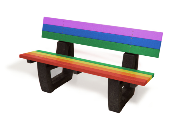 Recycled plastic benches