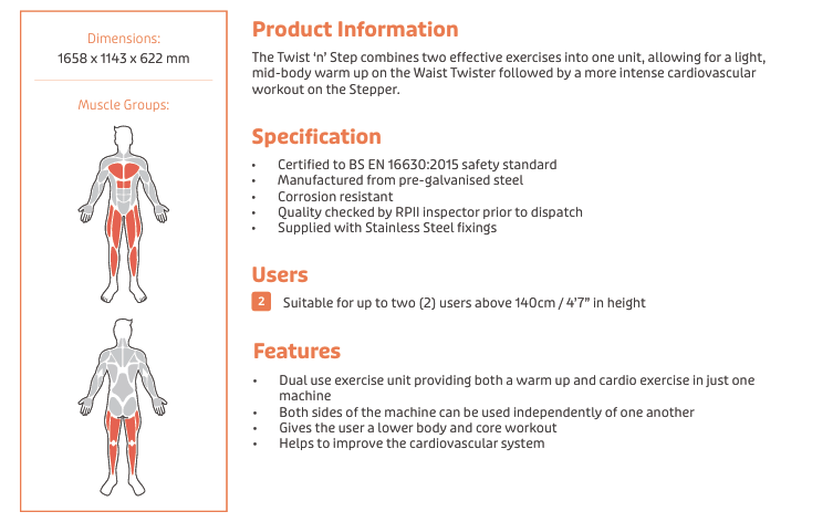 Twist N Step Specification