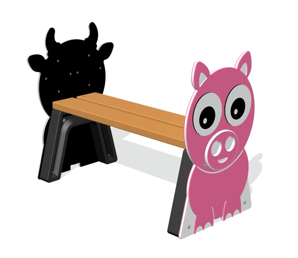 Farm Animals Backless Bench Thumbnail 4