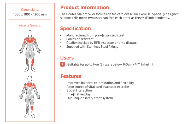 Children's Double Slalom Skier Specification