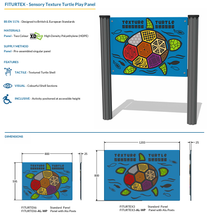 Sensory Texture Turtle Play Panel Specification