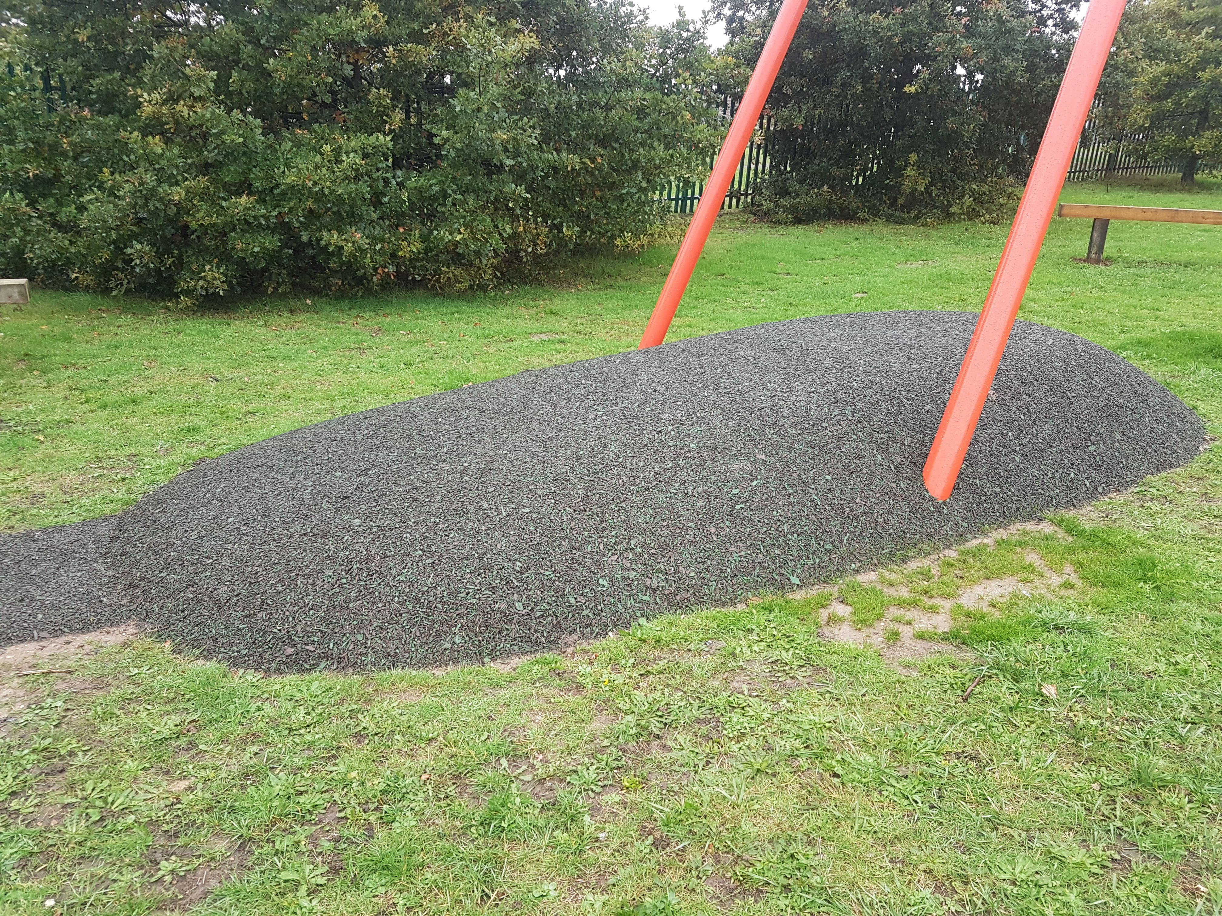 Bonded Mulch Take-Off Mound