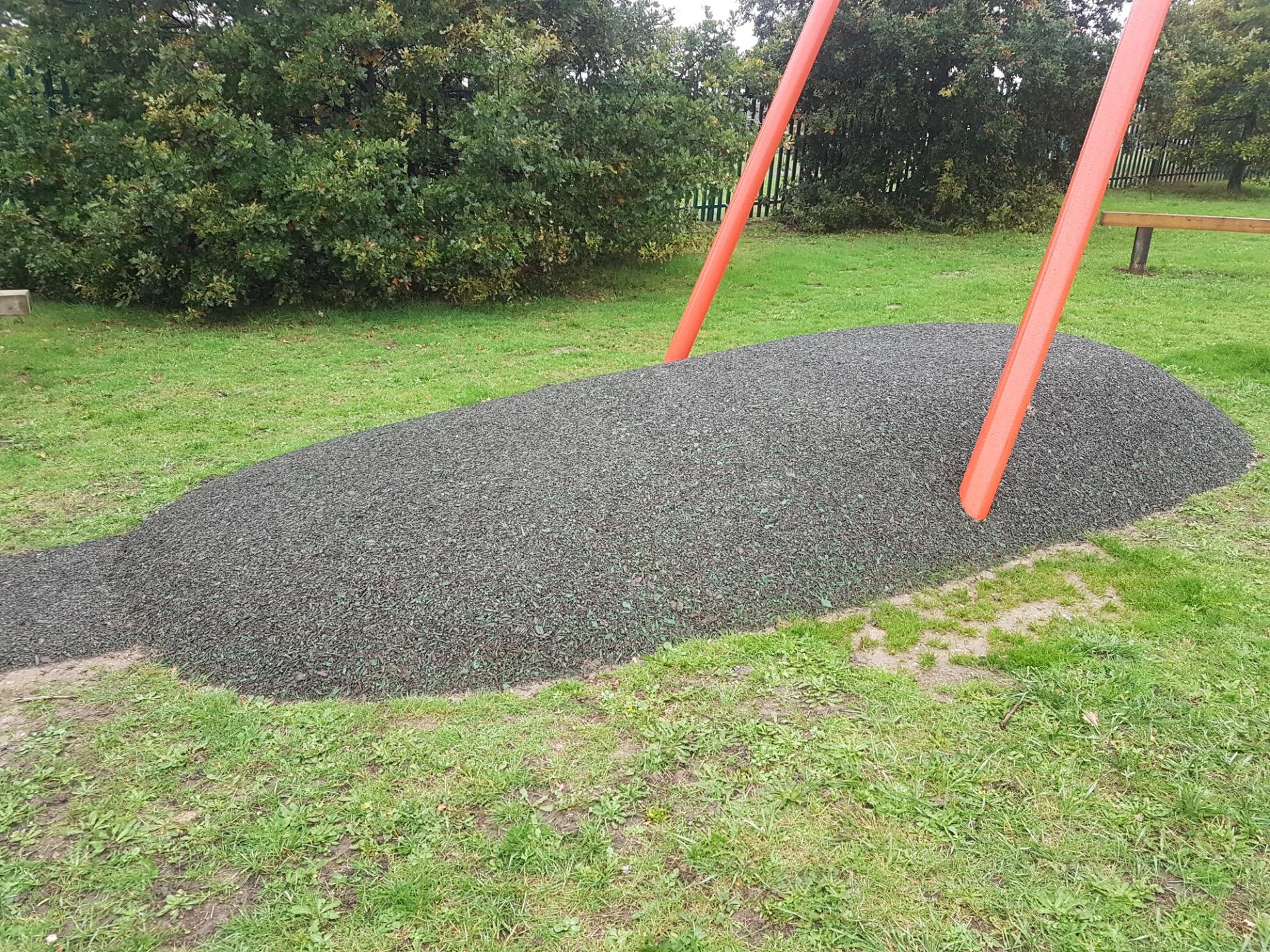 Bonded Mulch Take-Off Mound