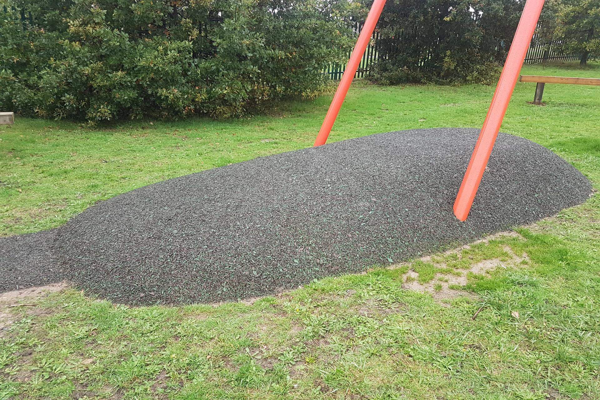 Bonded Mulch Take-Off Mound
