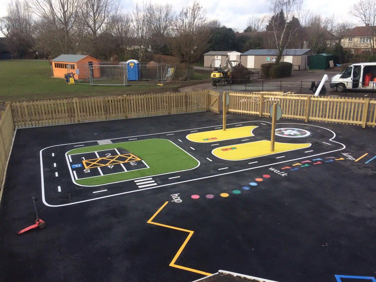 Playground Markings for Outdoor Learning, Sports and Play.