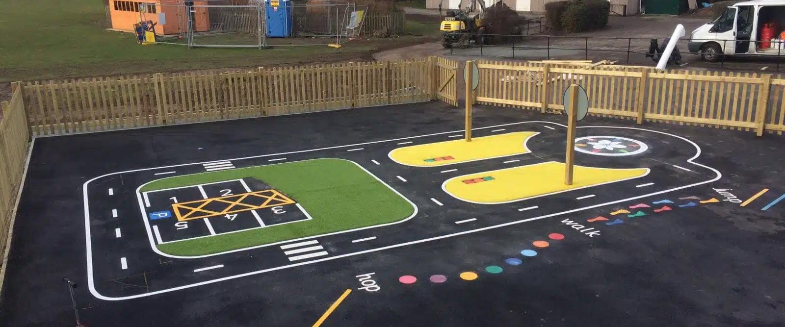 Playground Markings for Outdoor Learning, Sports and Play.