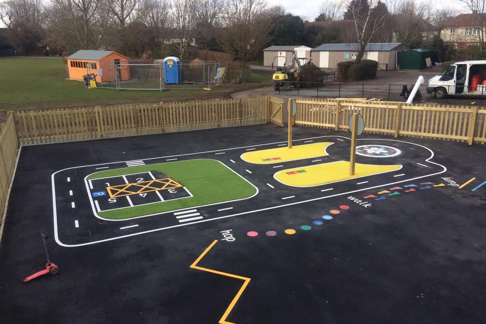 Playground Markings for Outdoor Learning, Sports and Play.