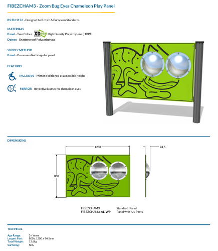 Zoom Bug Eyes Chameleon Play Panel Specification