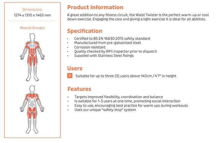 Waist Twister Specification
