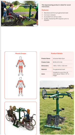 Inclusive Multi Gym Specification