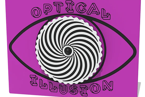 Spinning Spiral Optical Illusion Play Panel