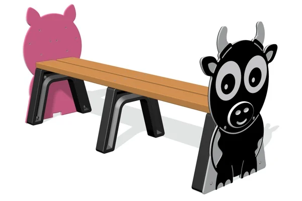 Farm Animals Backless Bench