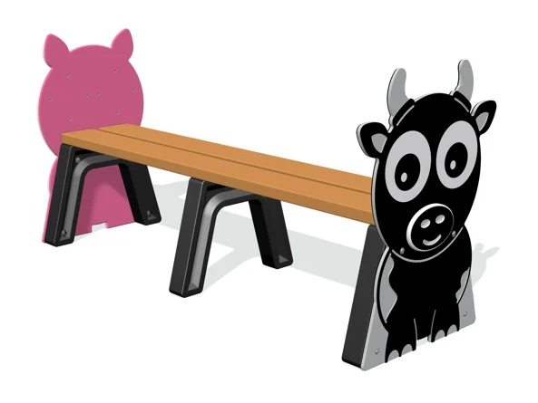 Farm Animals Backless Bench Thumbnail 1