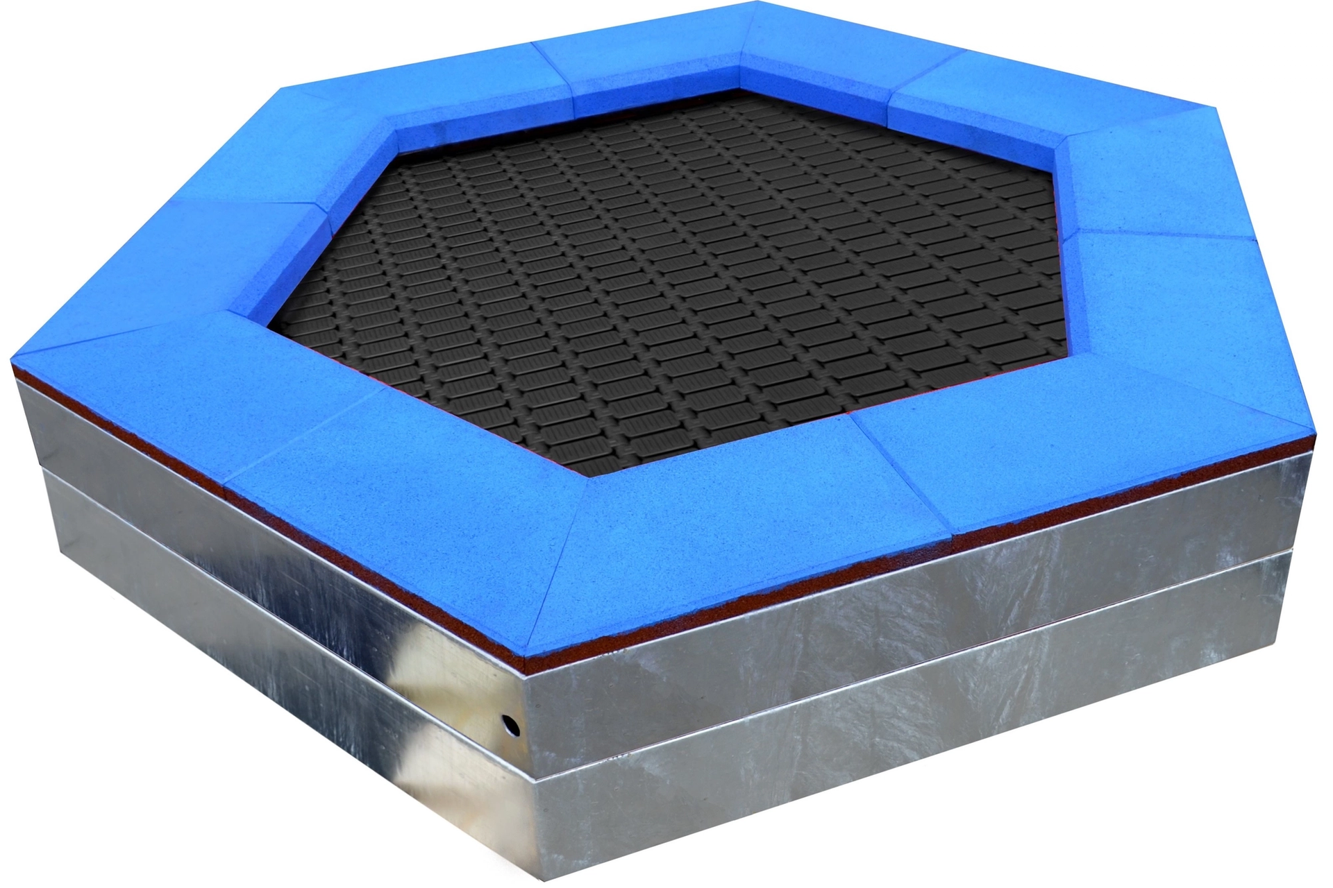 Hexagonal in ground trampoline