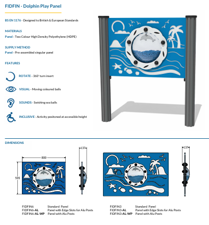Dolphin play Panel Specification