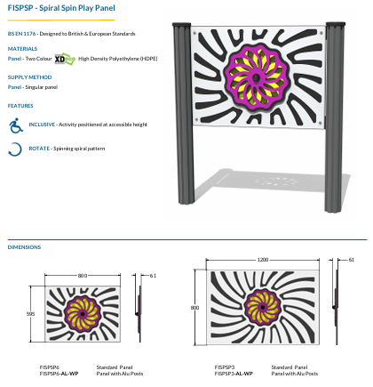 Spiral Spin Play Panel Specification