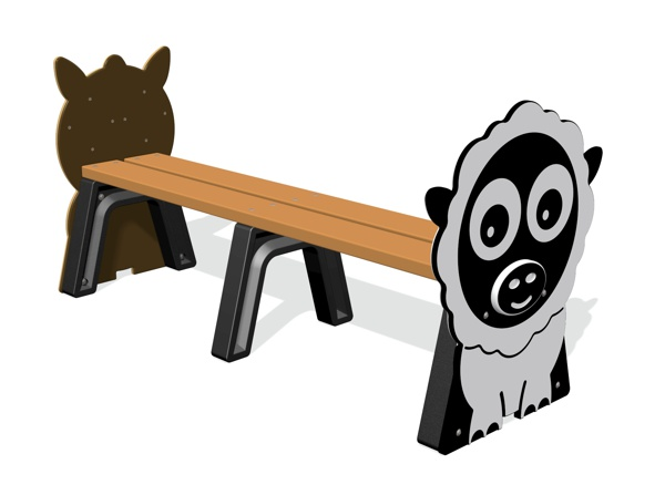 Farm Animals Backless Bench Thumbnail 2